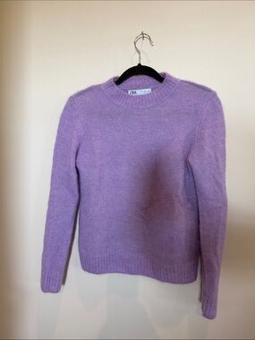 Zara Lavender Crewneck Sweater